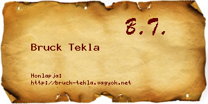 Bruck Tekla névjegykártya